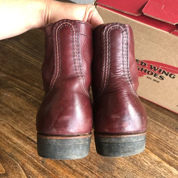 Red Wing Redwing Iron Ranger Oxblood Leather Boots - Picture 5 of 8